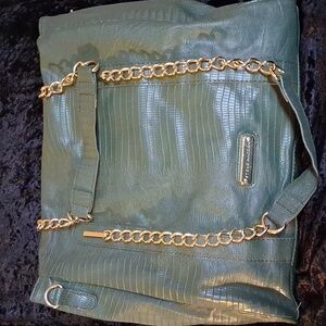 Steve Madden Olive Green Chain Shoulder Bag